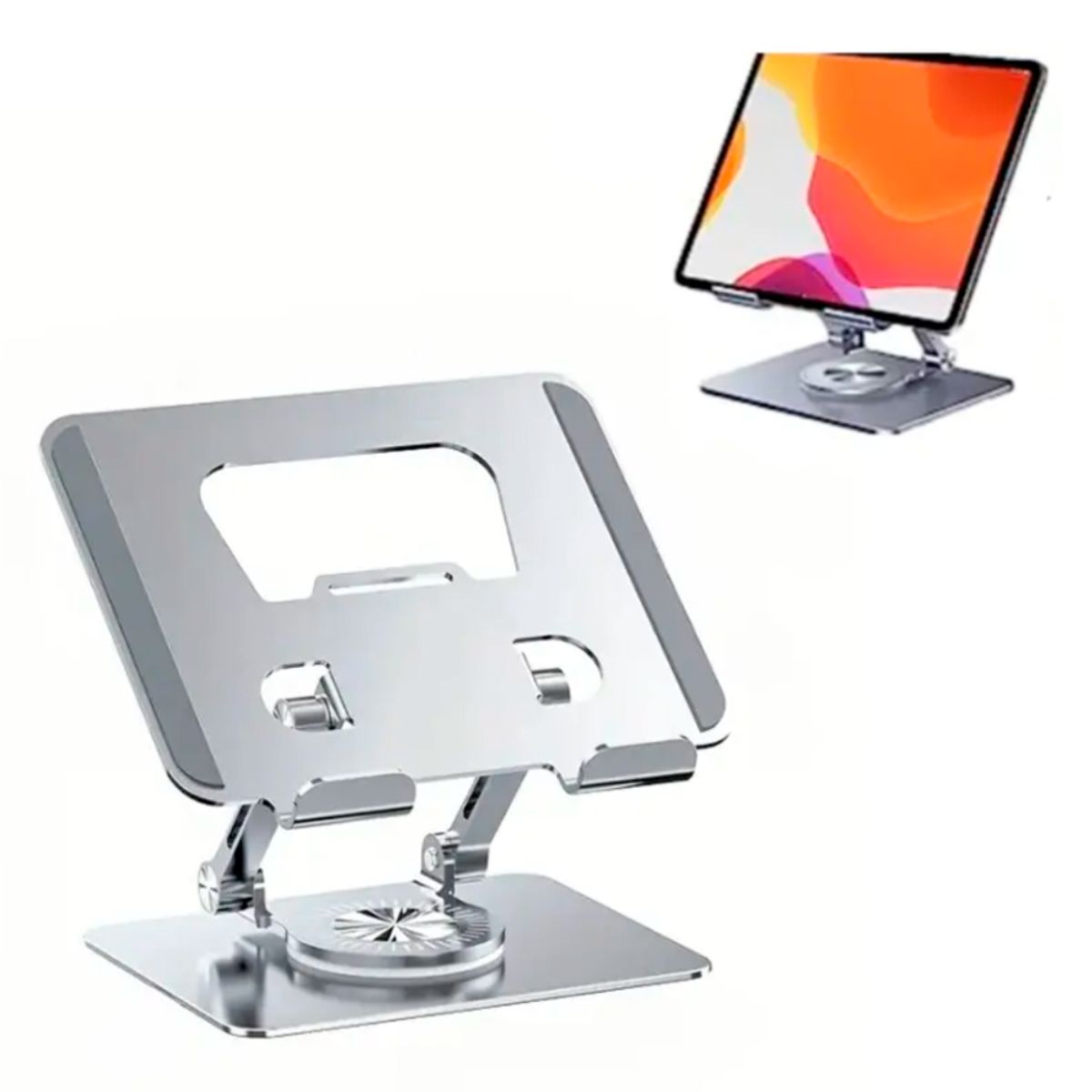 SEISA - Soporte Ajustable Para Tablet Y Portátil Giratorio De Aluminio