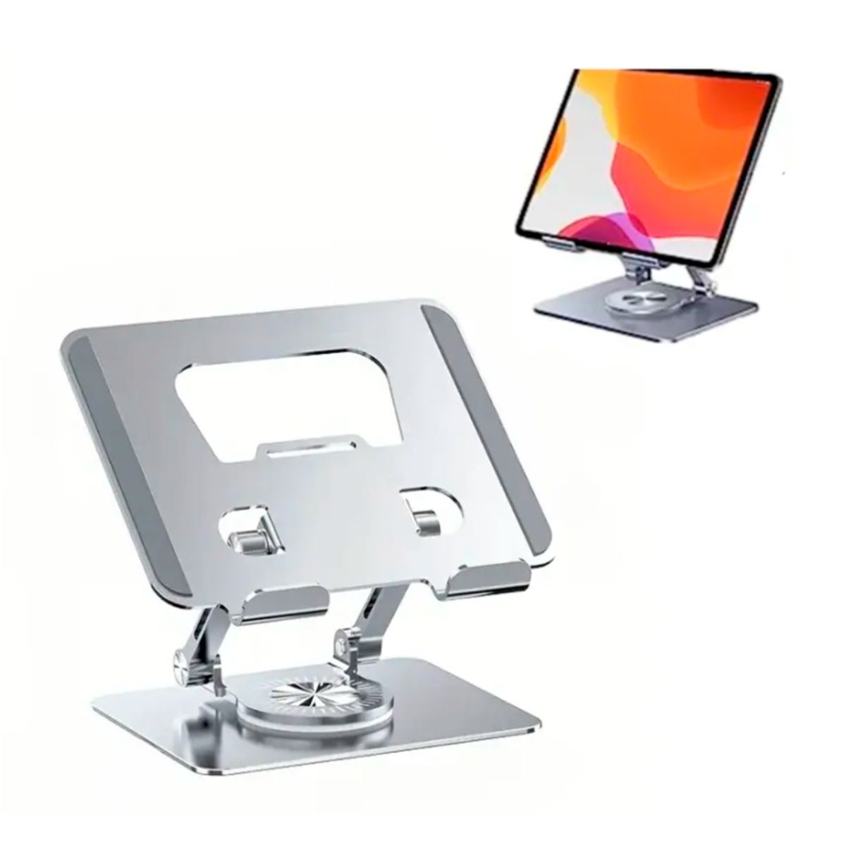 SEISA - Soporte Ajustable Para Tablet Y Portátil Giratorio De Aluminio