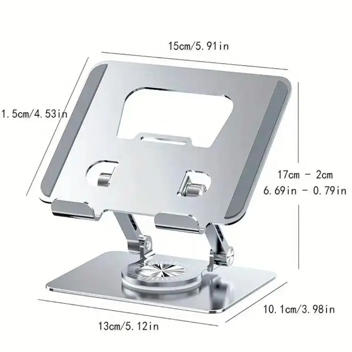 SEISA - Soporte Ajustable Para Tablet Y Portátil Giratorio De Aluminio