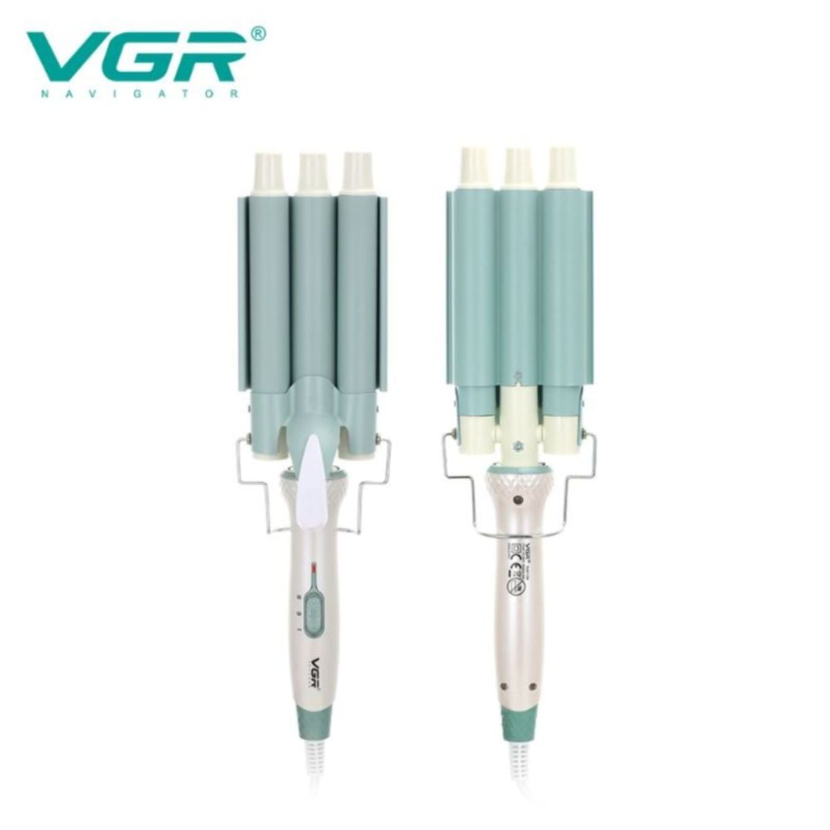 GENERICO - Pinza Rizadora Para Cabello 3 Tubos Vgr V595