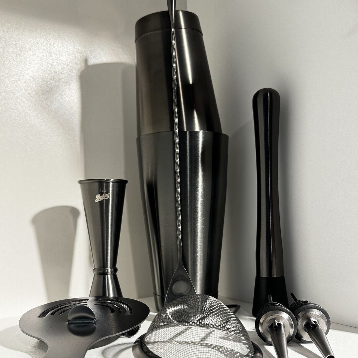 GENERICO - Juego completo para bar Black – 8 piezas