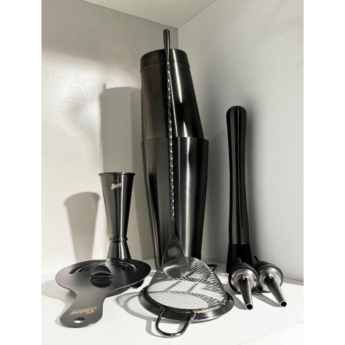 GENERICO - Juego completo para bar Black – 8 piezas