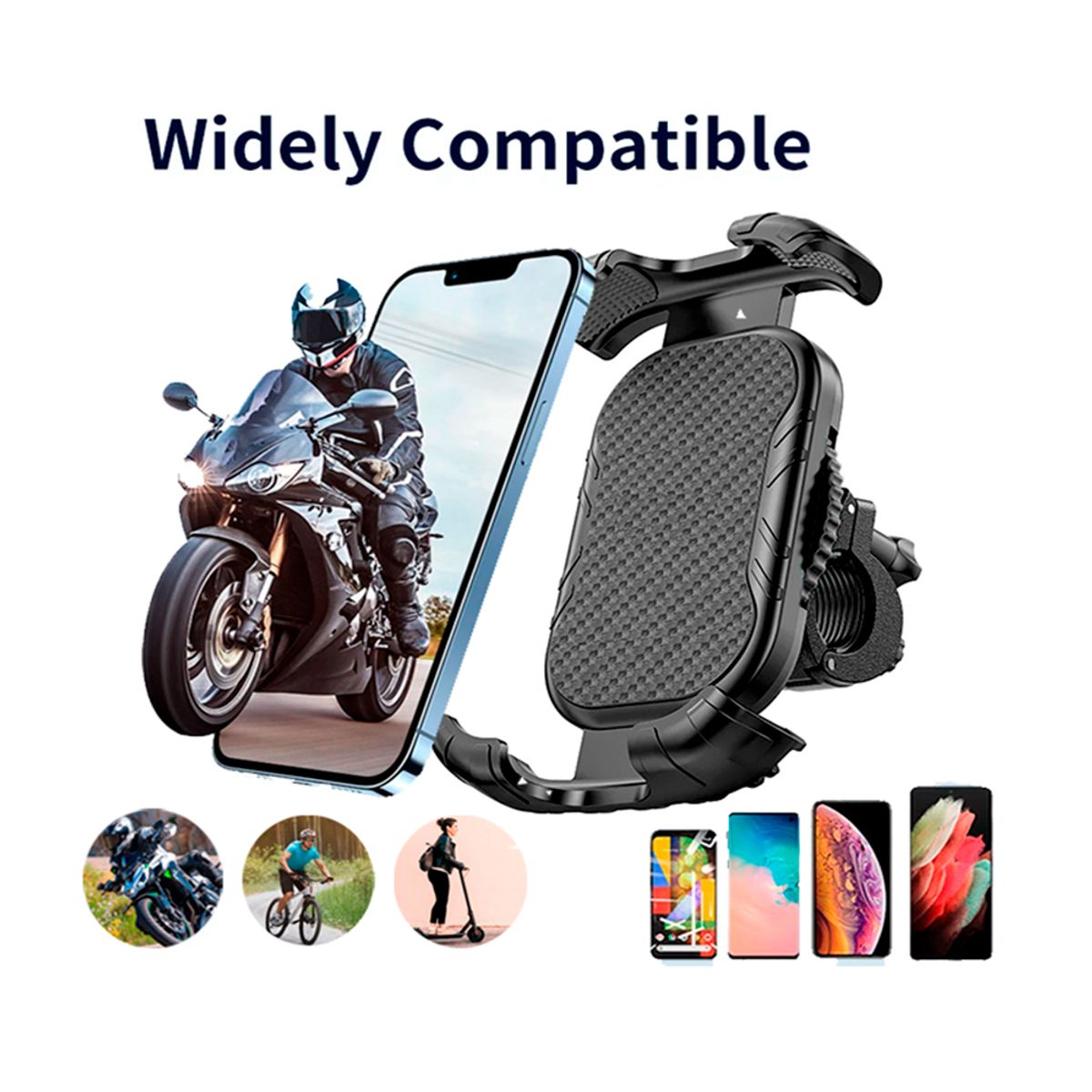 SEISA - Holder para Auto Celular Moto Bicicleta Universal Giratorio