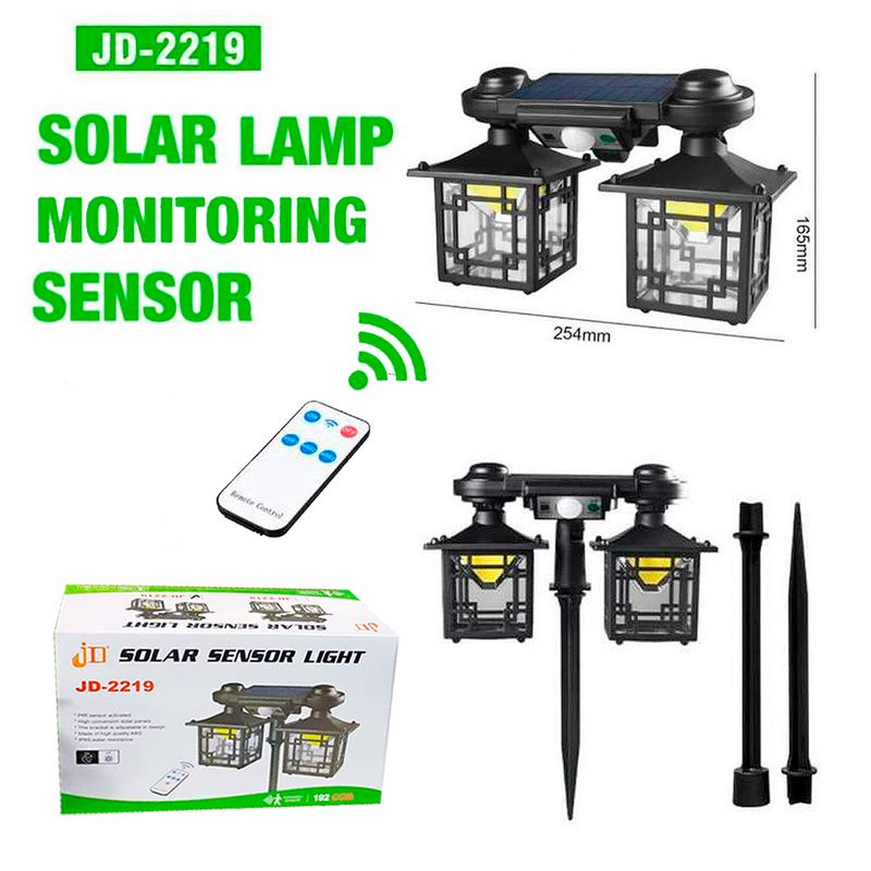SEISA - Lampara Solar Recargable con Control Sensor de Movimiento y Oscuridad