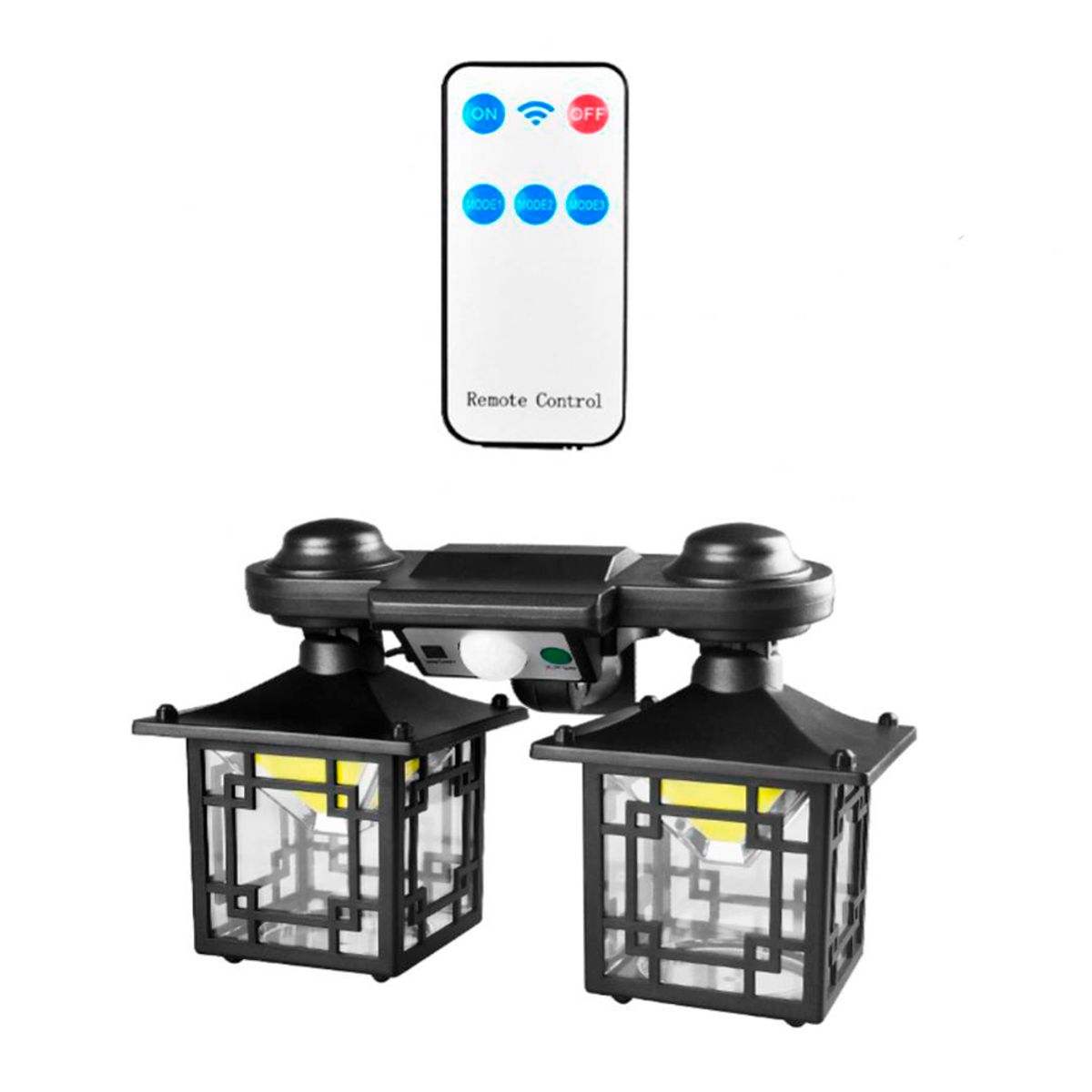 SEISA - Lampara Solar Recargable con Control Sensor de Movimiento y Oscuridad