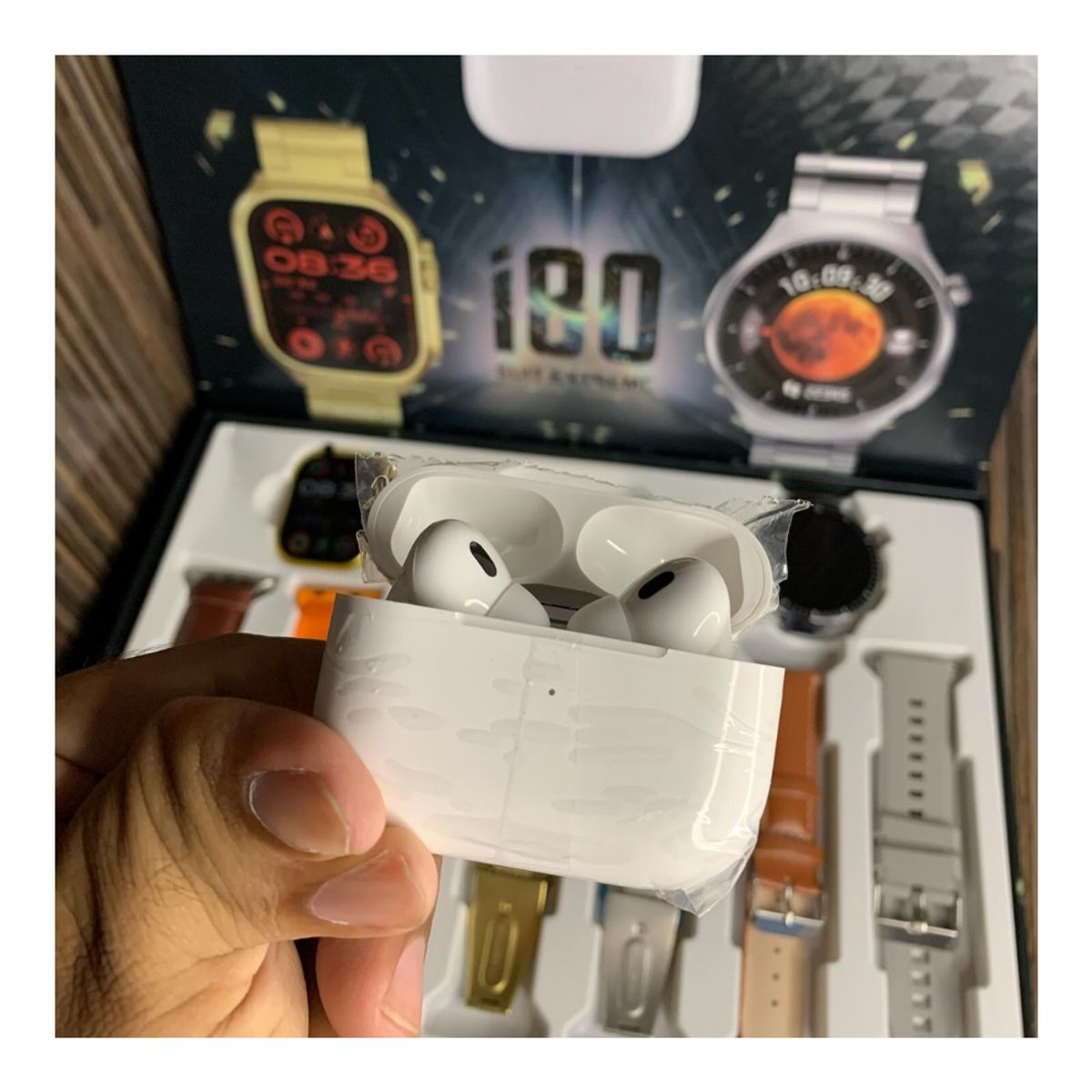 GENERICO - Reloj Smartwatch i80 Pack 10 en 1 - Plateado