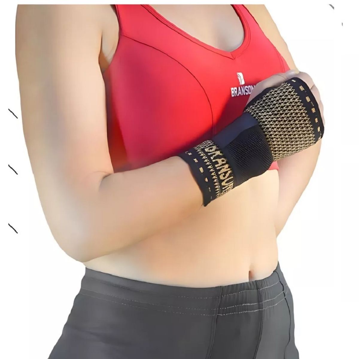 BRANSON - Muñequera palma Elastico Hilo Cobre Branson Talla L