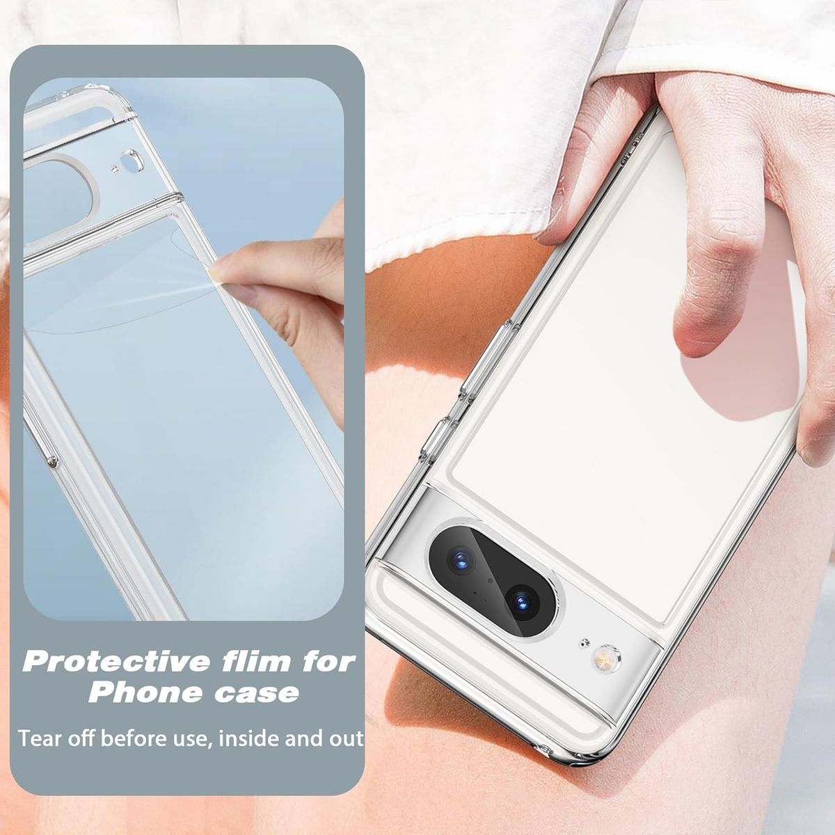 GENERICO - Funda case protector de Pixel 8 TPU