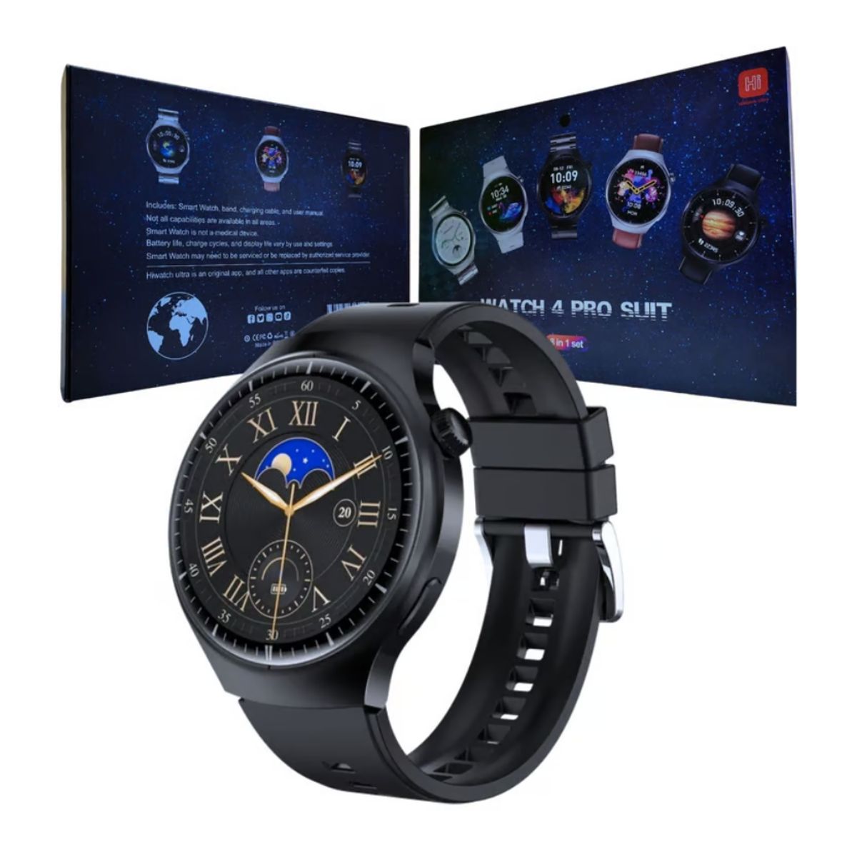 GENERICO - Reloj Smartwatch 4 Pro Suit/ 7 en 1 - Negro