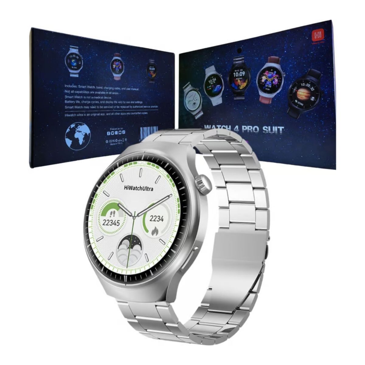 GENERICO - Reloj Smartwatch 4 Pro Suit/ 7 en 1 - Plateado