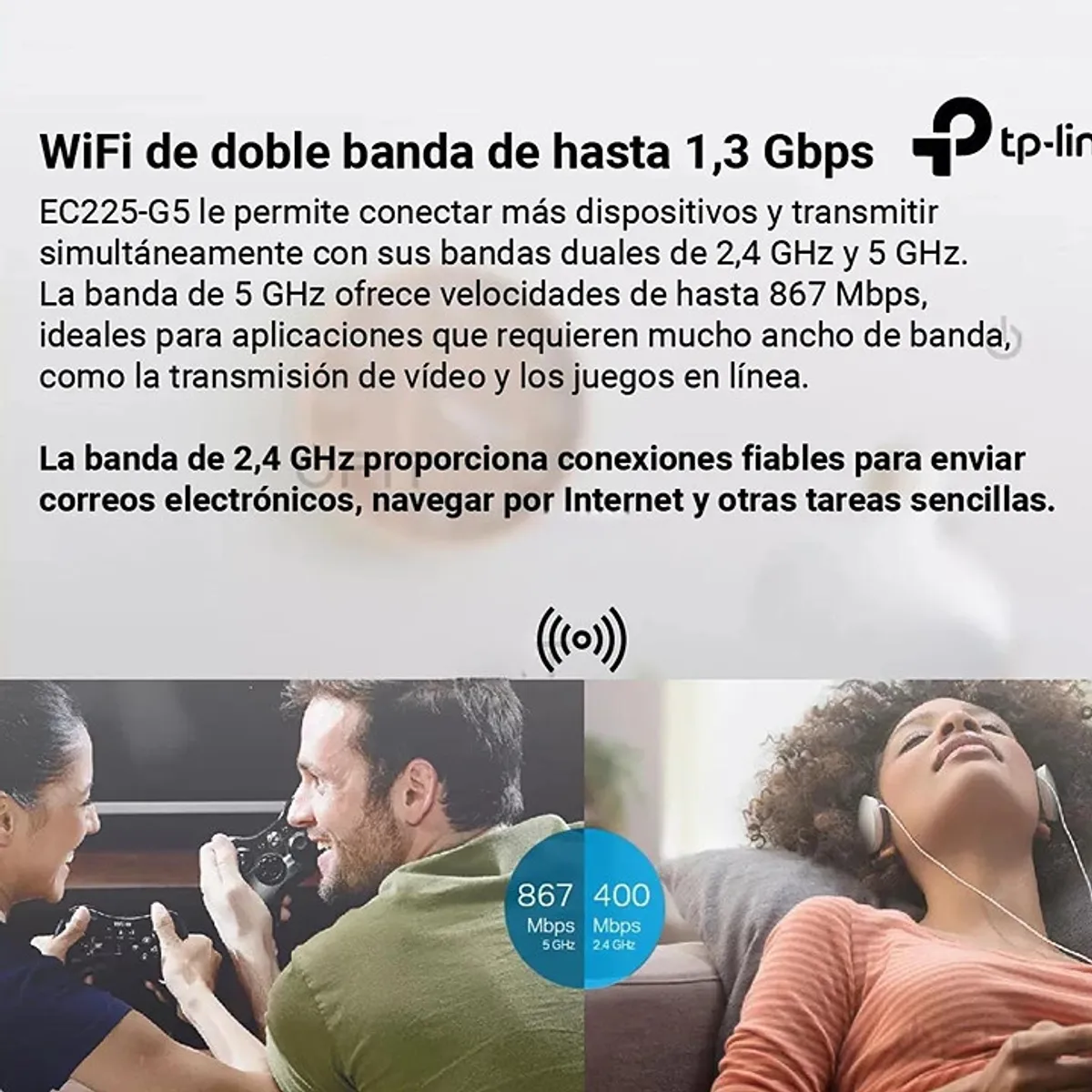 TP LINK - TP-Link - Router EC225-G5 Aginet Wireless Dual Band AC1300