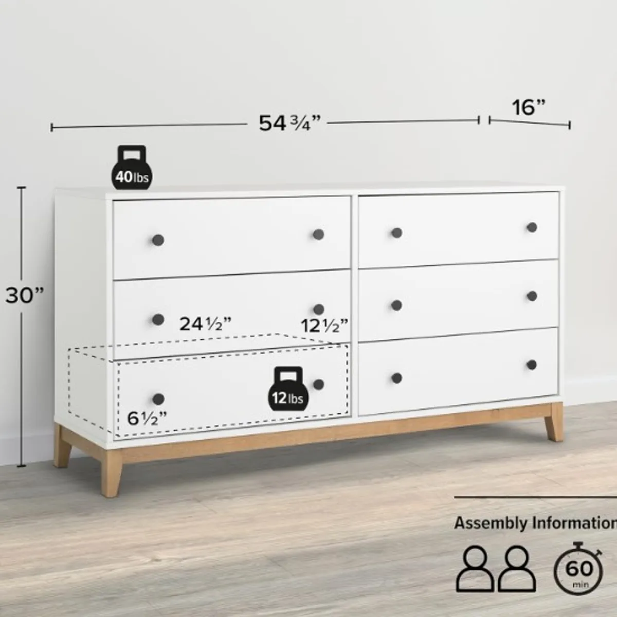NACION MUEBLES - cómoda blanca moderna nación muebles nelly