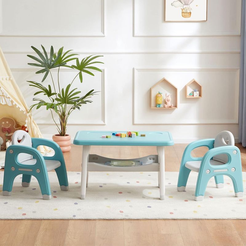 PERU IMPORTACIONES - Juego de Mesa con 2 sillas  Infantil para Niños
