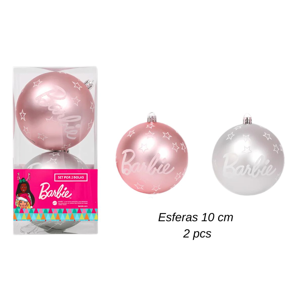BARBIE - Set de Esferas de Navidad x 2 pcs Barbie Mod.3