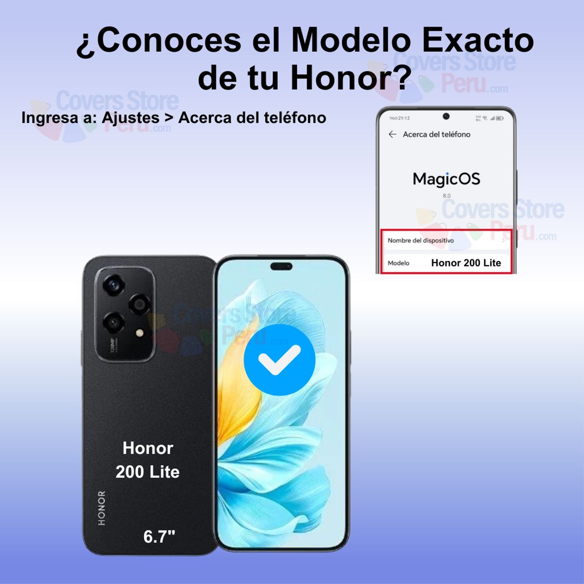 GENERICO - Mica de Honor 200 Lite Vidrio Templado Anti-Espía Antishock