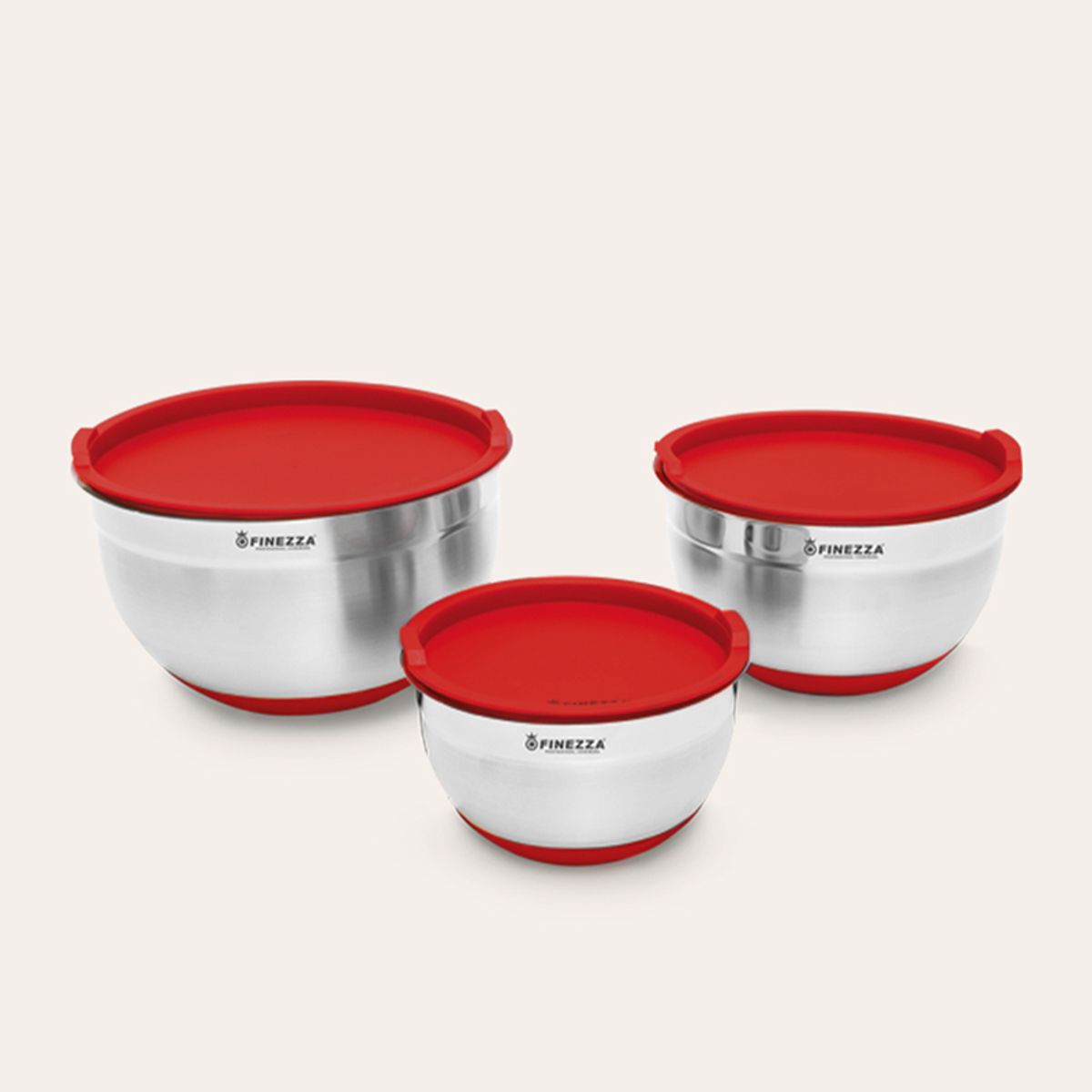 FINEZZA - Juego de bowls de acero inoxidable de 6 piezas