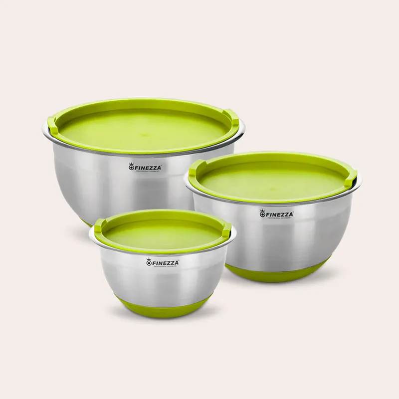 FINEZZA - Juego de bowls de acero inoxidable de 6 piezas