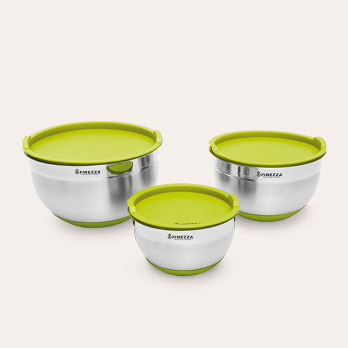 FINEZZA - Juego de bowls de acero inoxidable de 6 piezas