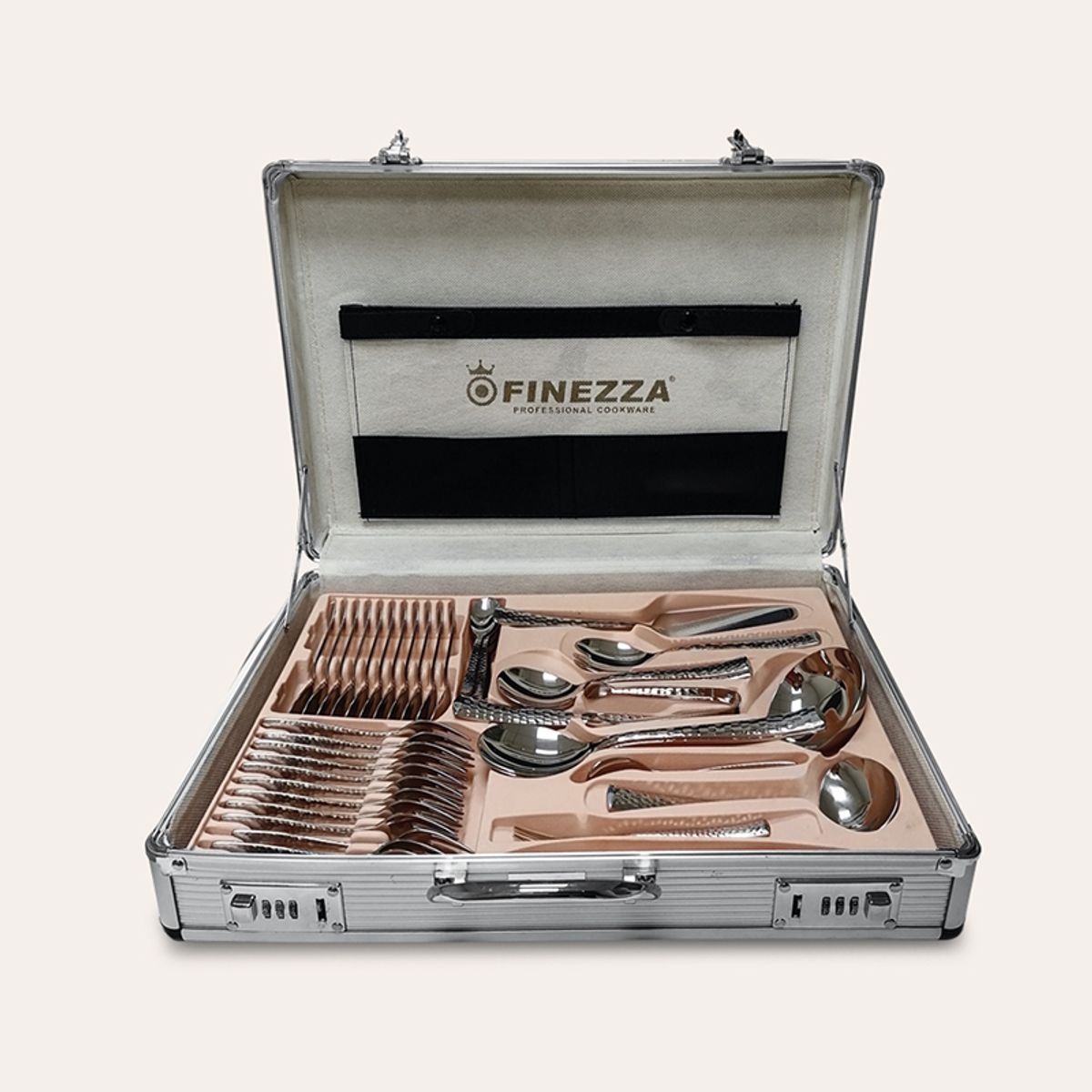 FINEZZA - Juego de cubiertos de 84 piezas