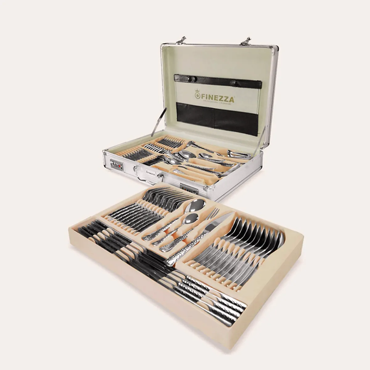 FINEZZA - Juego de cubiertos de 84 piezas