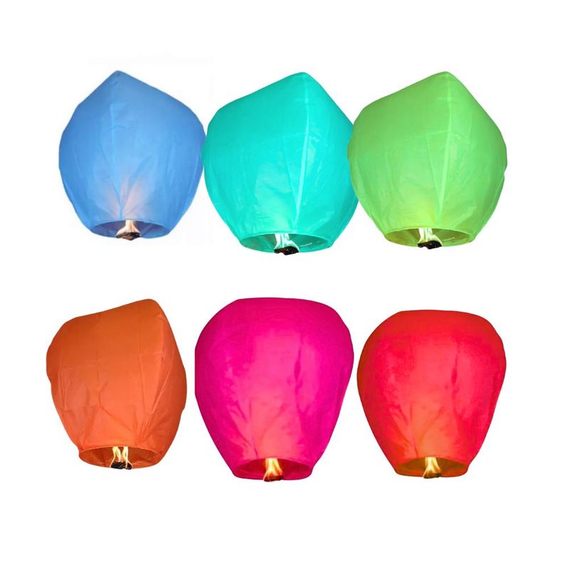 SINOCAMCO - Globos Cantoya  PACK 24  UNIDADES- Colores Varios