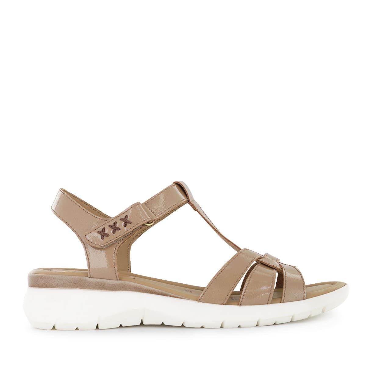 ECCO - Sandalias Mujer Ecco Astor10 Camel Cuero Charol