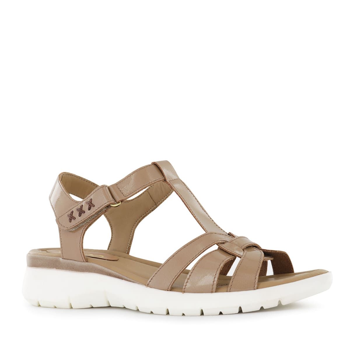 ECCO - Sandalias Mujer Ecco Astor10 Camel Cuero Charol