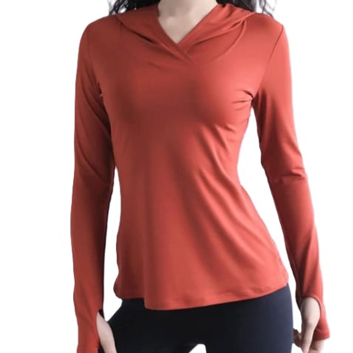 EPAUS - Camiseta Deportiva con Capucha para Mujer