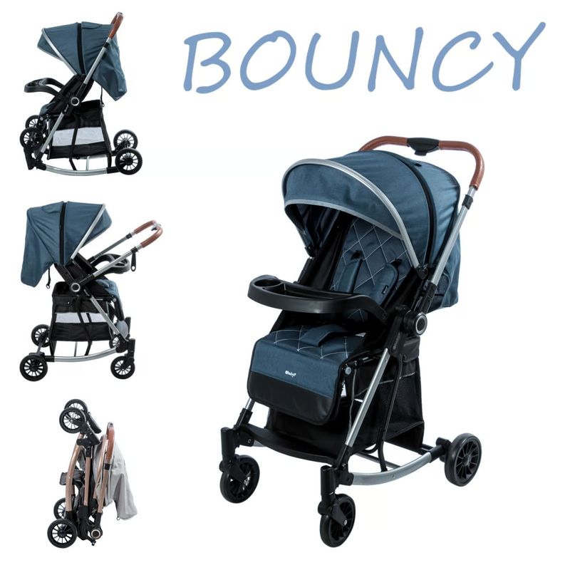 EBABY - Coche Mecedora Reversible BOUNCY EB116 -Azul