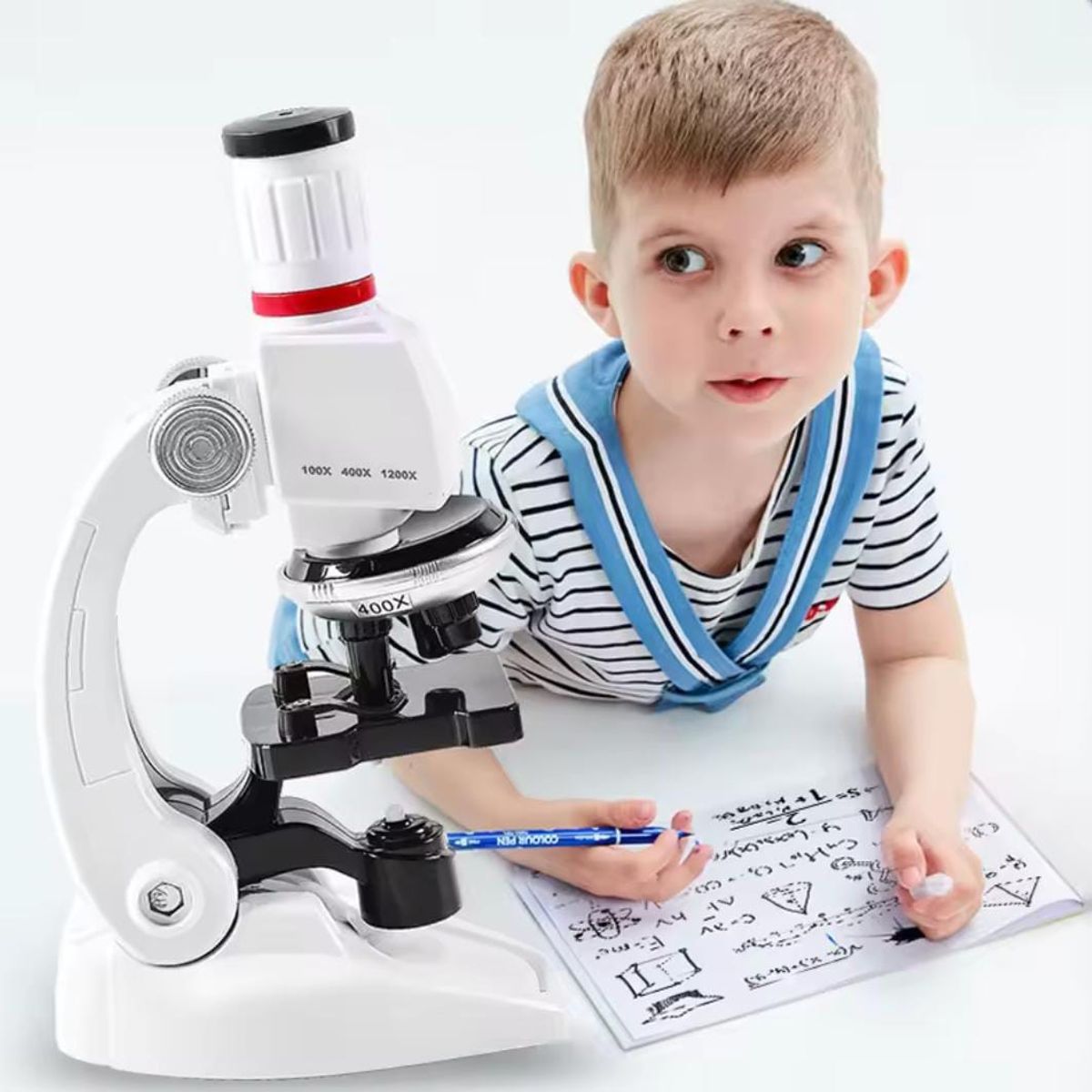 GENERICO - Microscopio Educativo Cientifico Niño Juguete - BLANCO