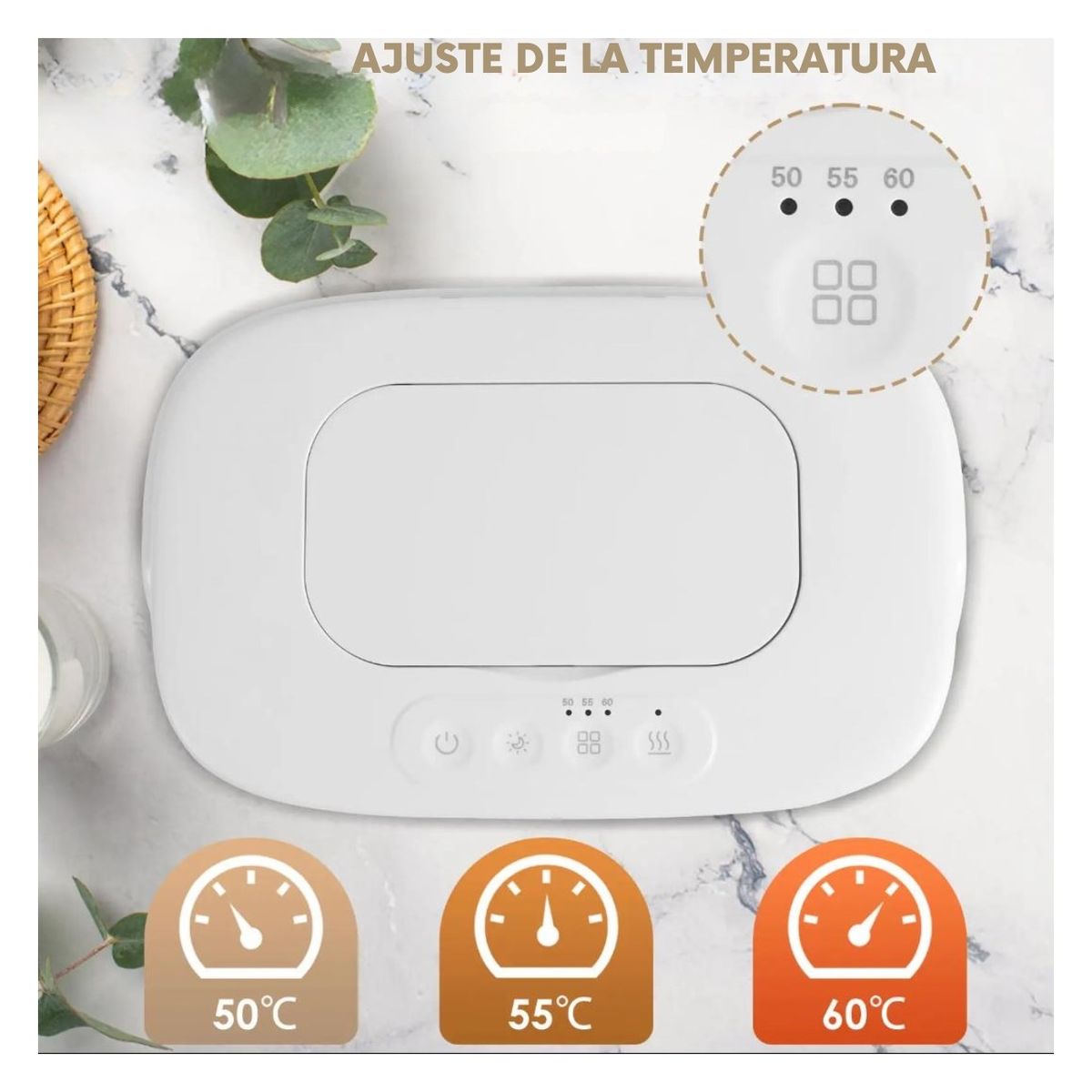 DAUER - Calentador De Toallitas Húmedas Con Luz Nocturna