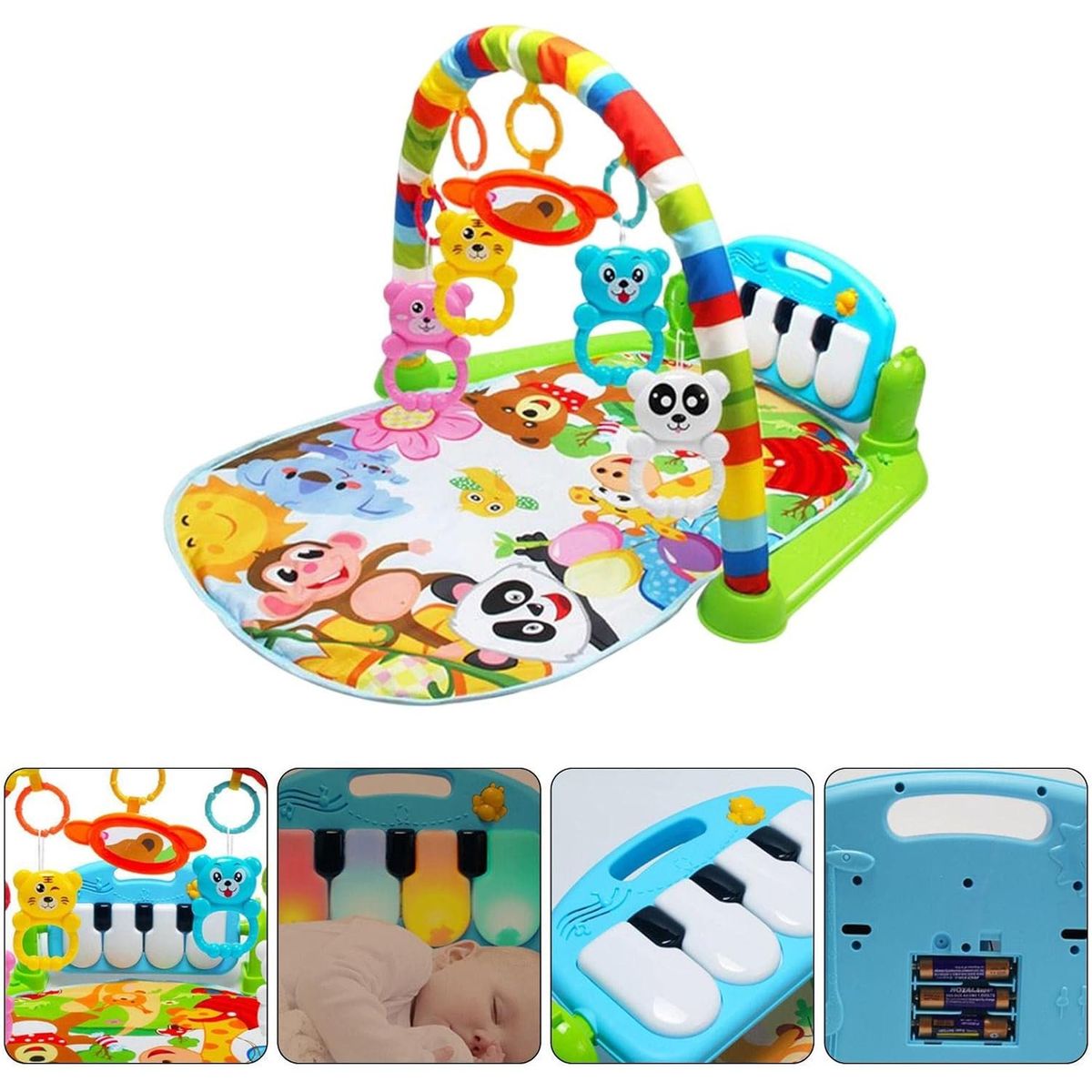 GENERICO - Gimnasio de Actividades Musical Piano 6 en 1 Verde