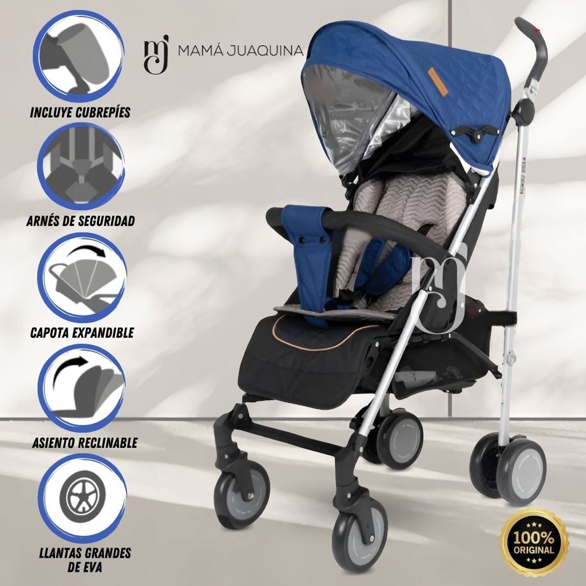 BABY - Coche Bastón «BERLIN II» Blue