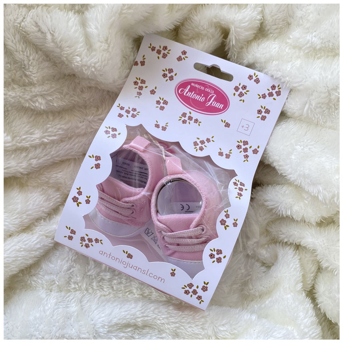 ANTONIO JUAN - Zapatos Antonio Juan Para Muñecas Reborn 42 cm - Zapatillas Rosadas