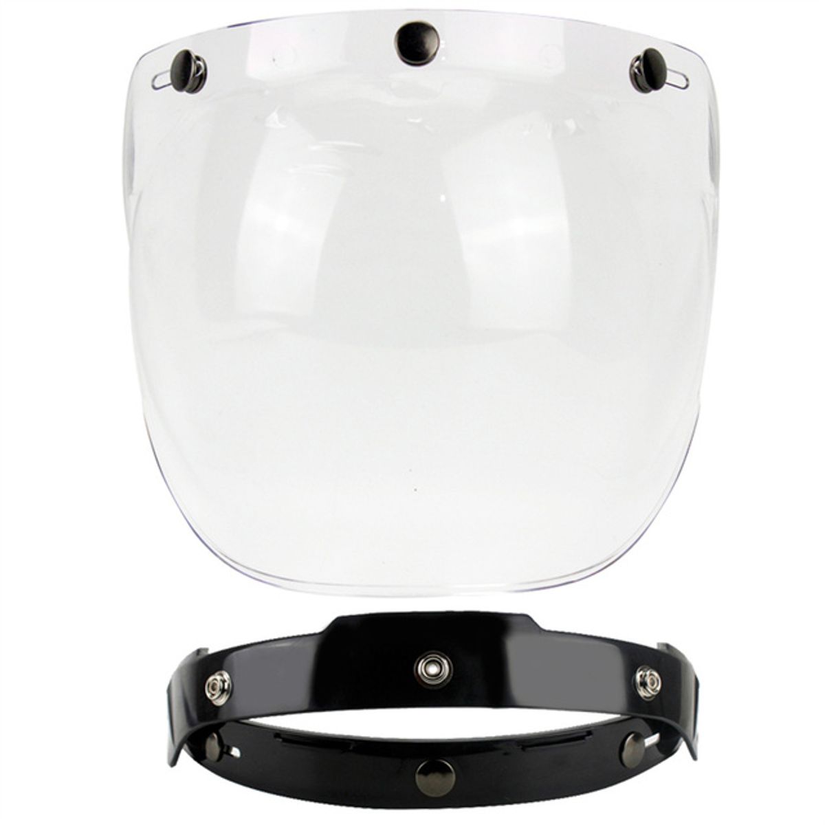 GENERICO - Visor Burbuja Transparente Para Casco Chopper