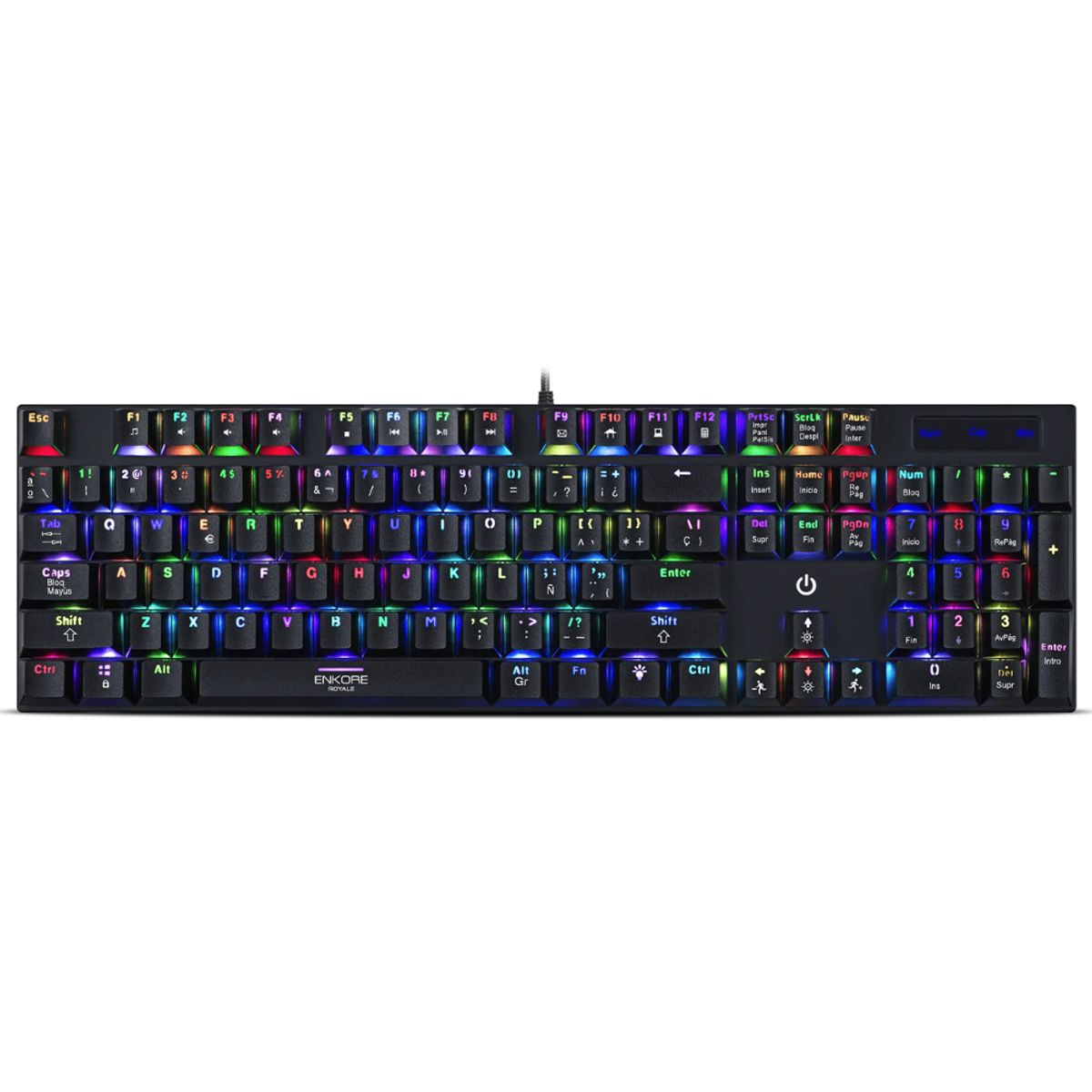 ENKORE - Teclado Gamer Mecánico Royale ENK 1003 Negro USB