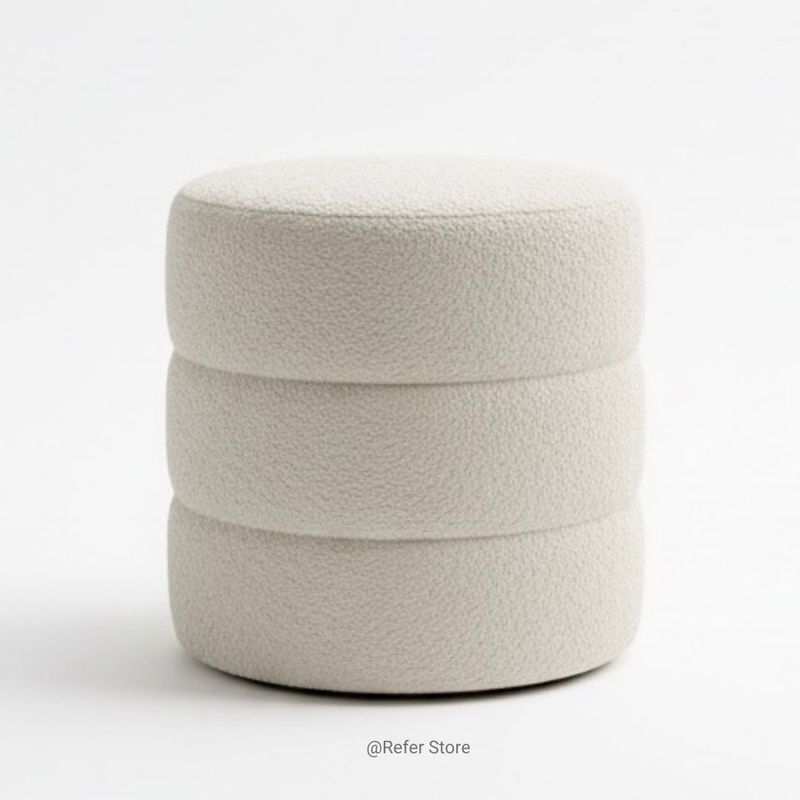 GENERICO - PUFF PORTE color crema - Refer Store