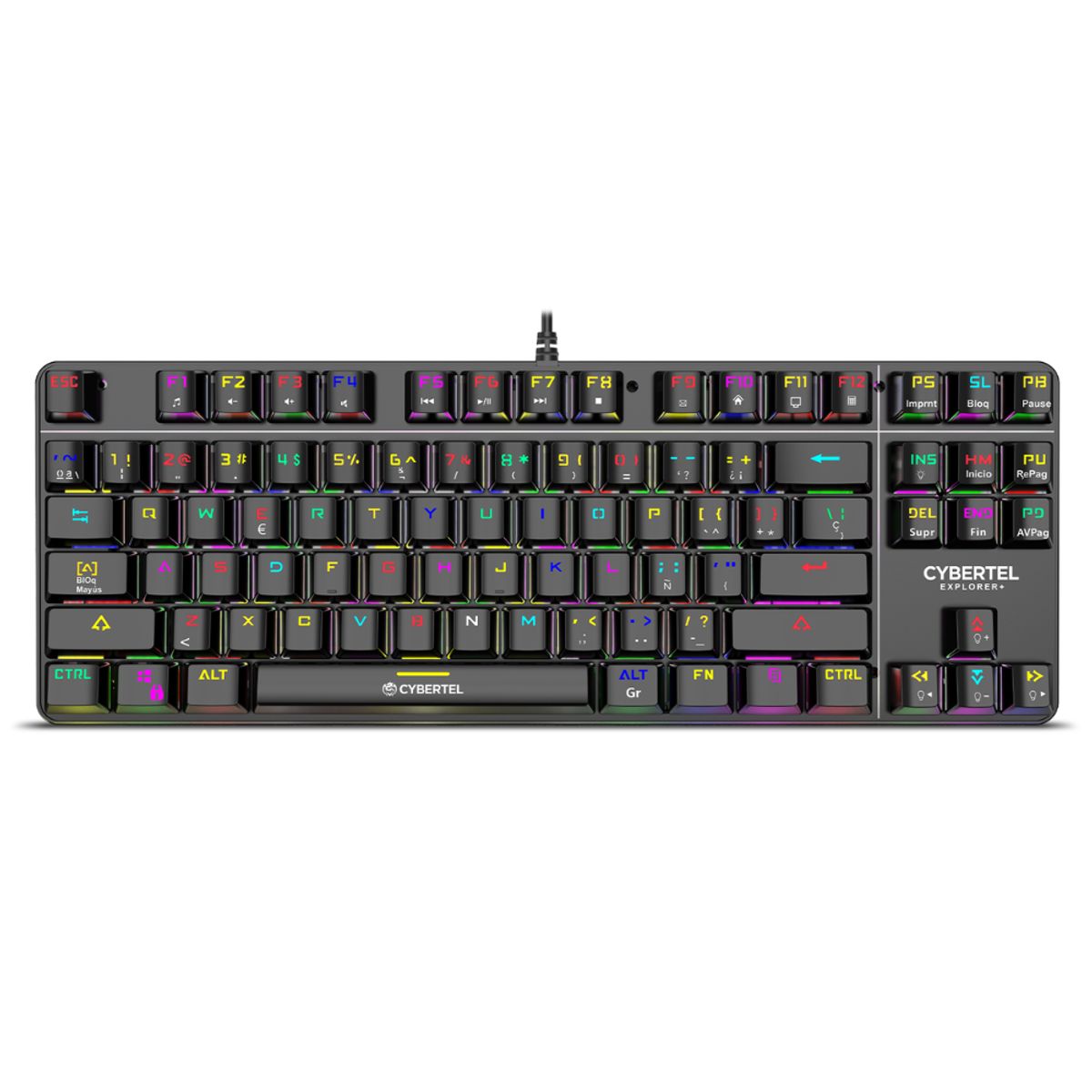 CYBERTEL - Teclado Gamer Mecánico Explorer CBX GK1002 USB Negro