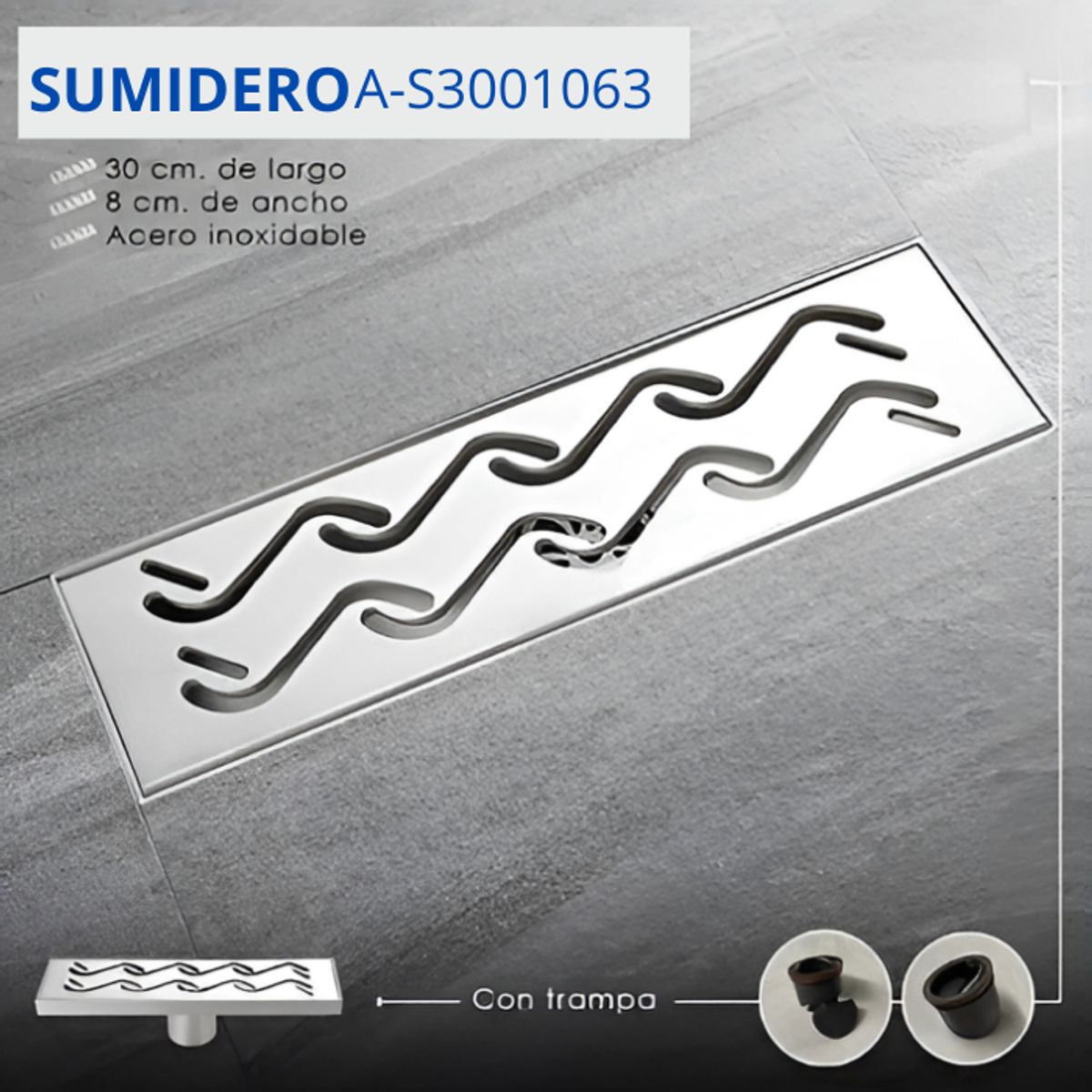XM - SUMIDERO DECORATIVO SATINADO A-S3001063