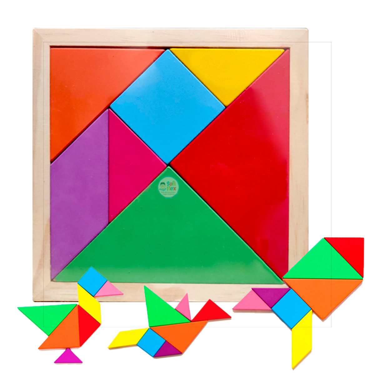 GENERICO - Tangram de Madera 18x18cm