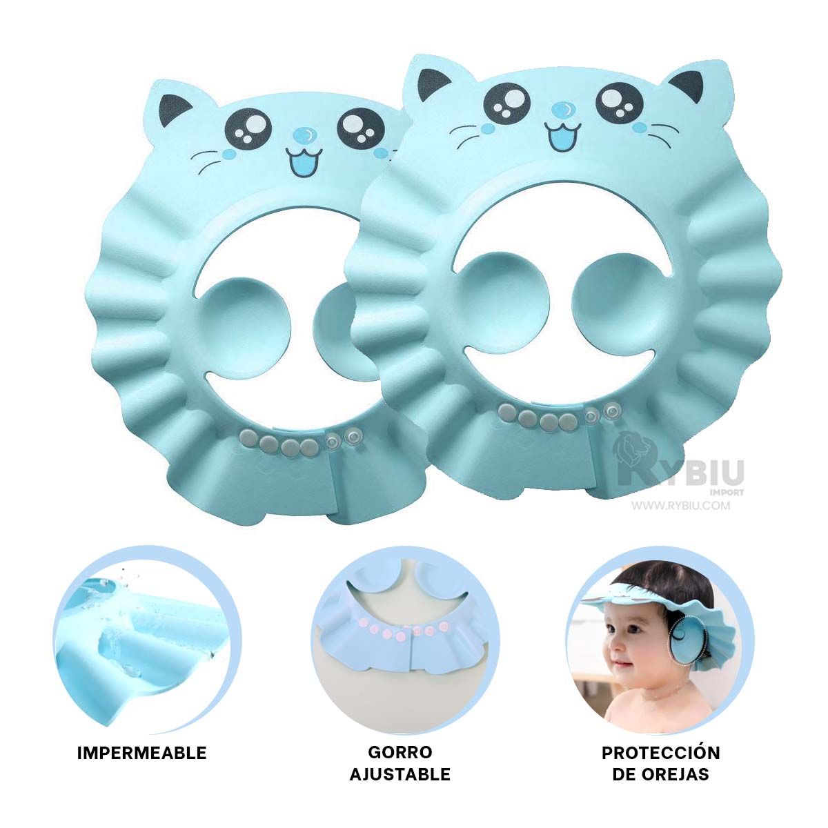 GENERICO - Sombrero Comoda para Bebes Celeste Y+Envoltorio de Regalo