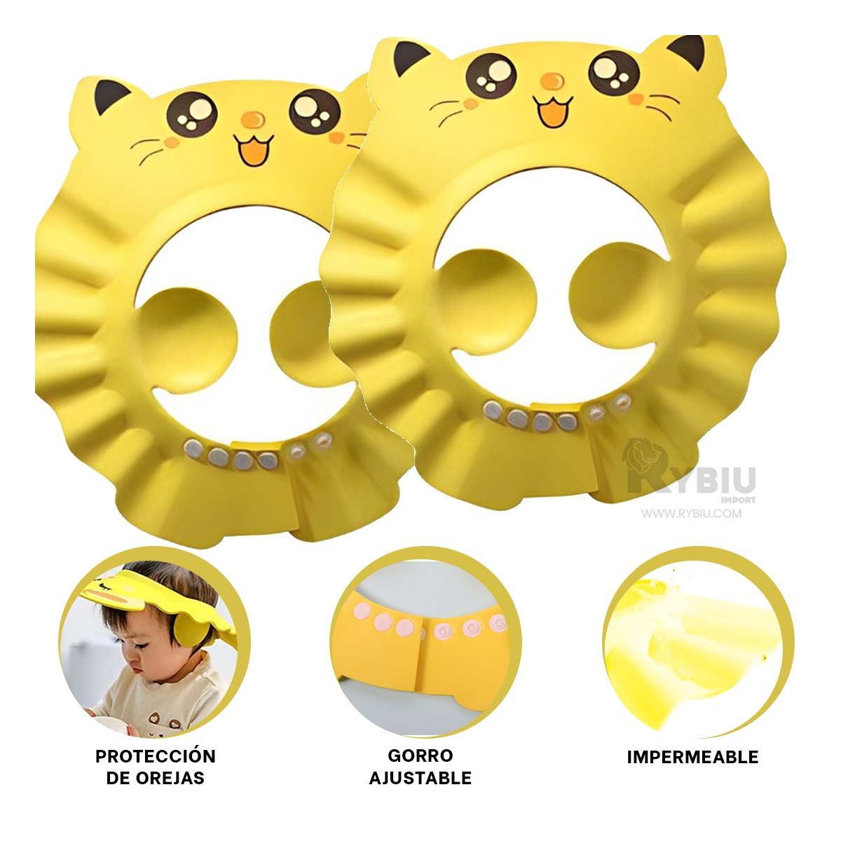 GENERICO - Sombrero Comoda para Bebes Amarillo Y+Envoltorio de Regalo