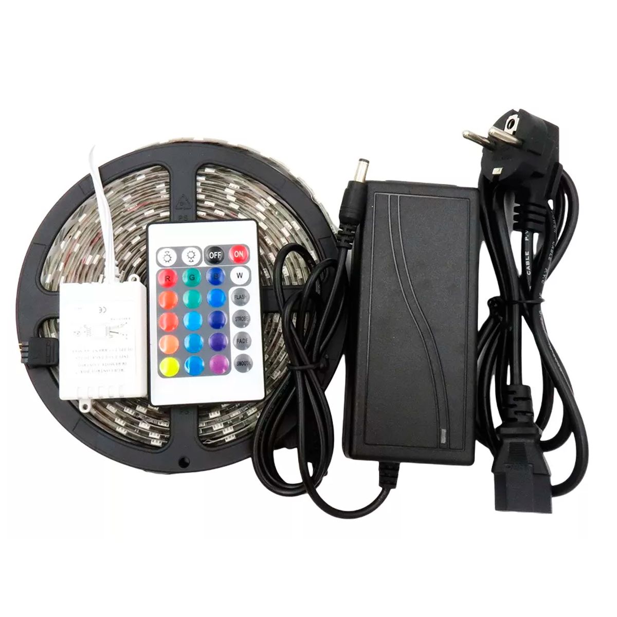 SEISA - Cinta luz led RGB 5050 5 M Tira Multiculor Decoración TV Dormitorio