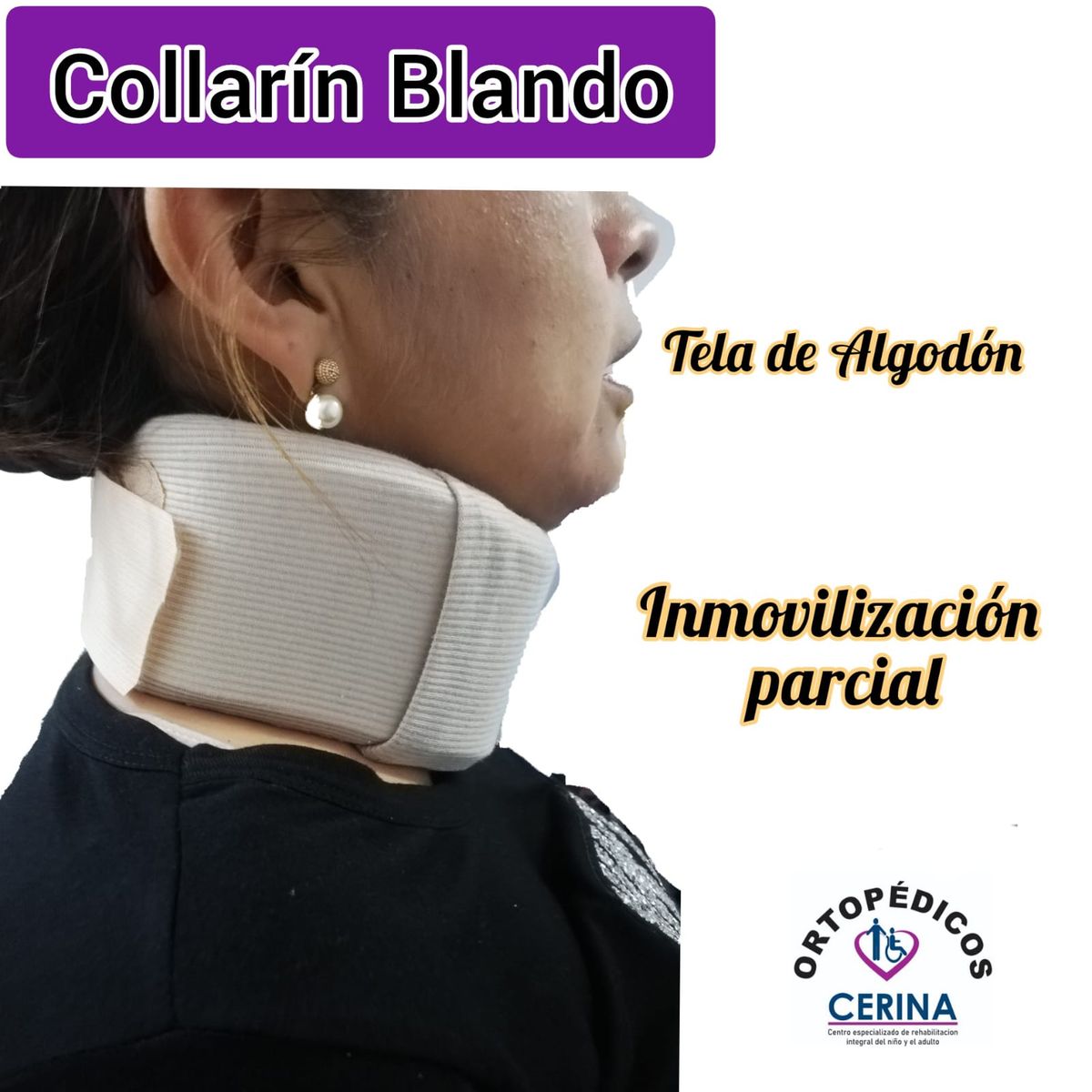 GENERICO - Collarín Cervical Blando  Color Beige Talla S