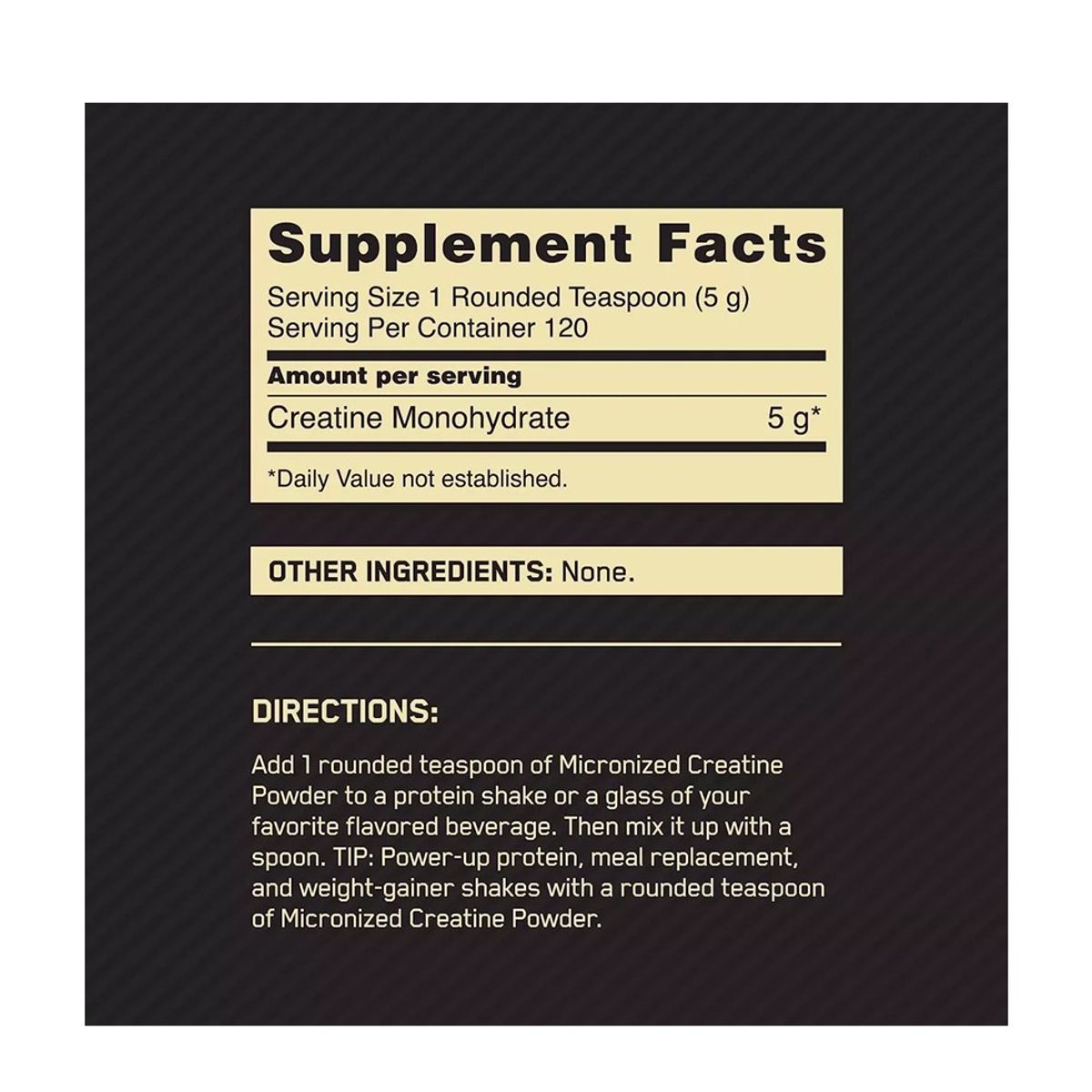 OPTIMUN NUTRITION - Creatina Monohidratada ON 600 Gr + Shaker +Scoop - Tienda Fisica