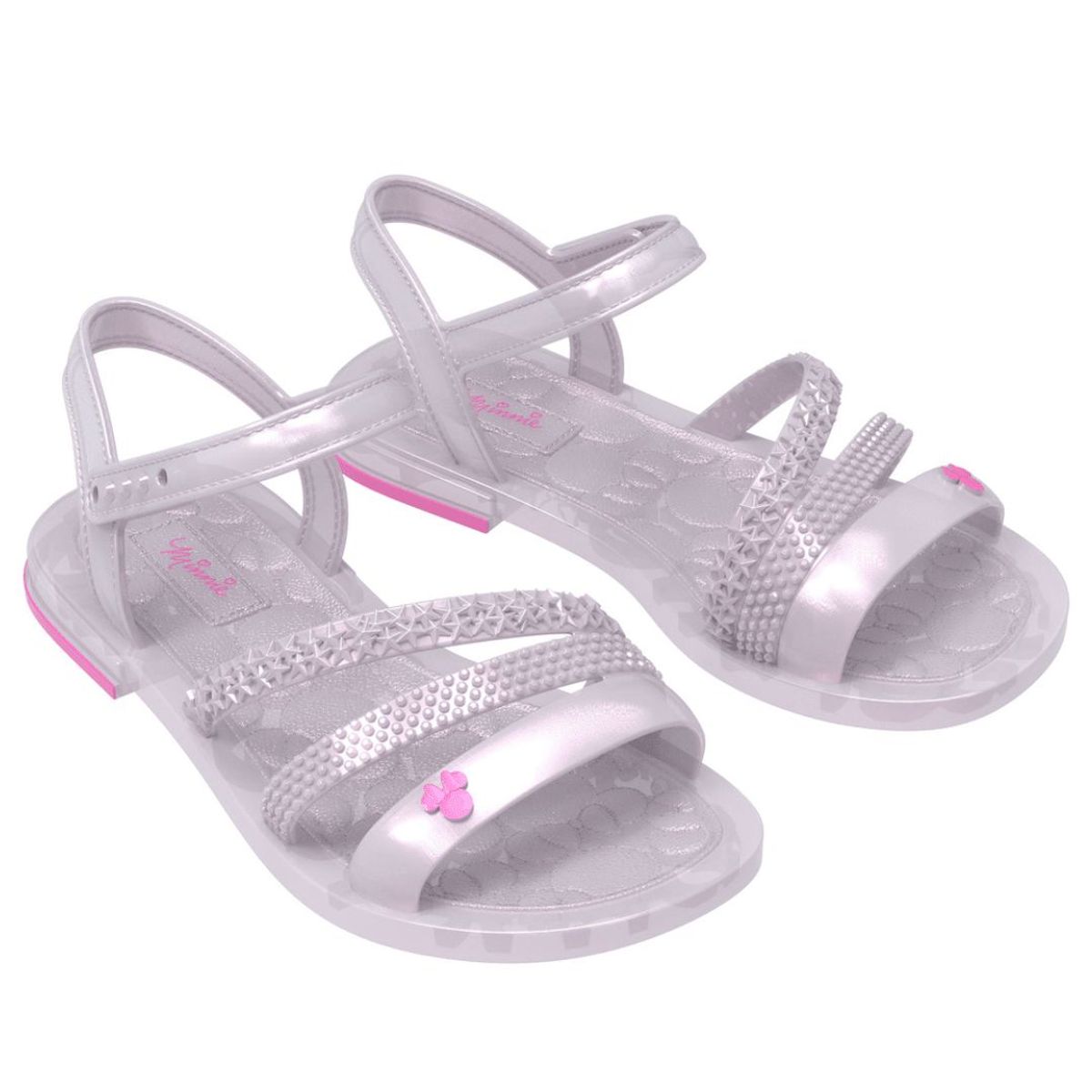 DISNEY - Sandalias Deluxe Minnie Mouse Plata Niña