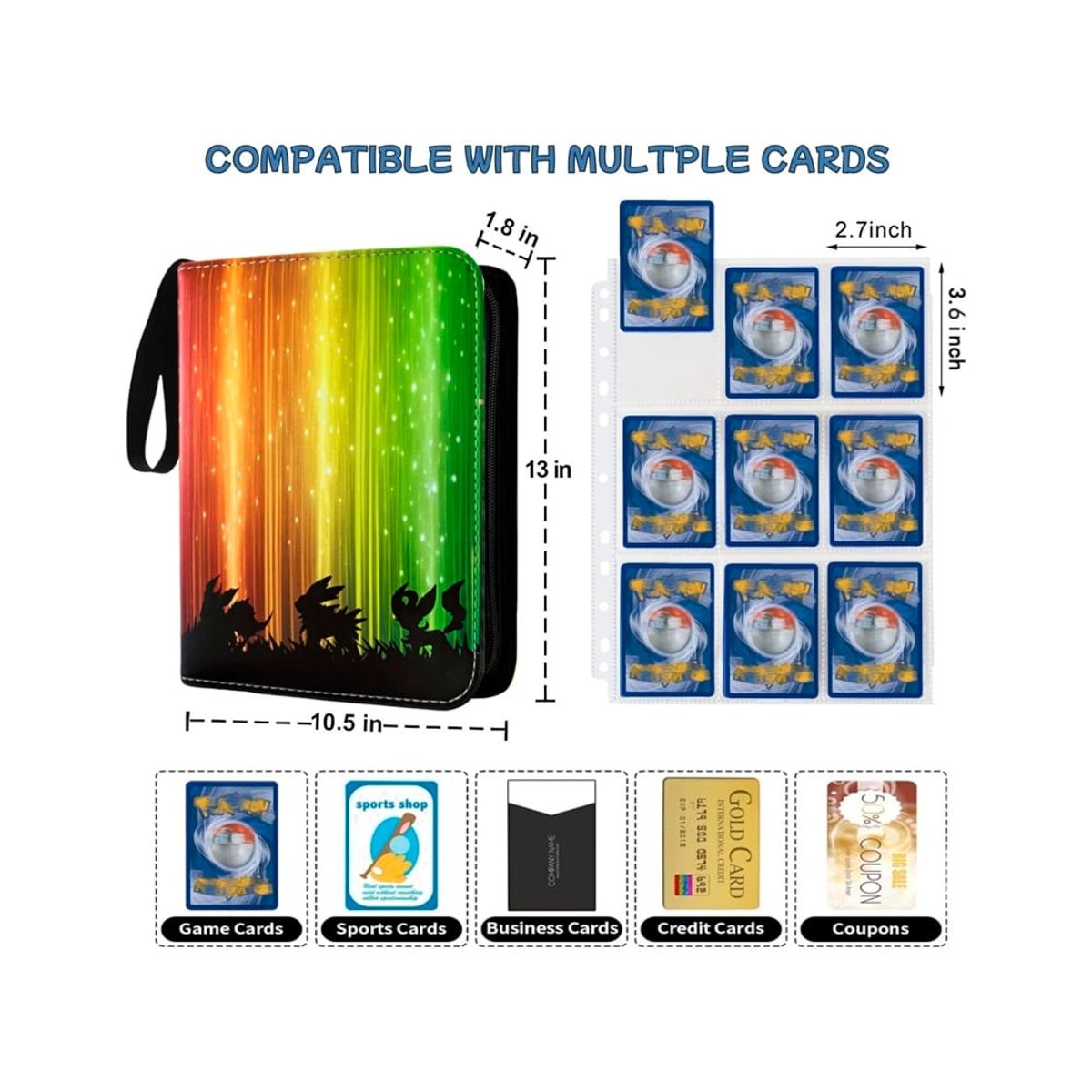 POKEMON - Pokemon Folder 9 Pocket Evoluciones Eevee 900 cartas