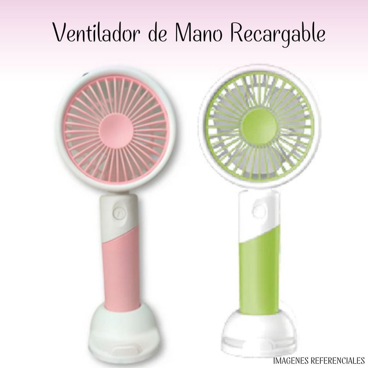 GENERICO - Mini Ventilador Portátil Recargable - con Soporte