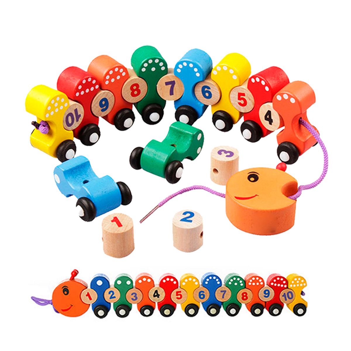 GENERICO - Tren Gusanito Numerico para Enhebrar y Arrastre