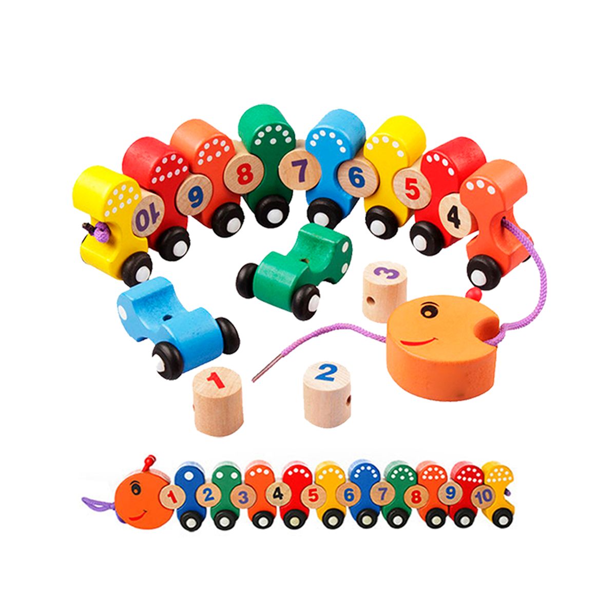 GENERICO - Tren Gusanito Numerico para Enhebrar y Arrastre